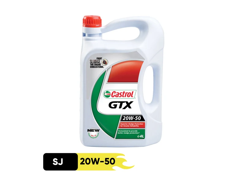 روغن موتور خودرو کاسترول مدل GTX 4L 20W50 SJ حجم 4 لیتر