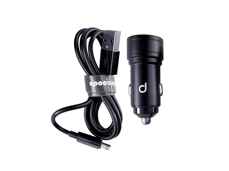 شارژر فندکی خودرو 2.4 وات 2 پورت دکودو مدل DCG-002 به همراه کابل MICRO-USB