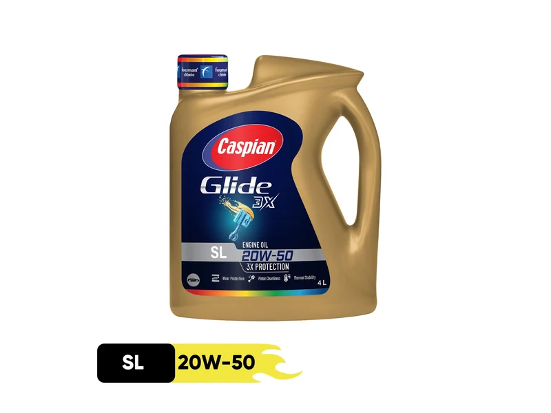 روغن موتور خودرو بنزینی کاسپین مدل SL 20W-50 Super Motor Oil حجم 4 لیتر
