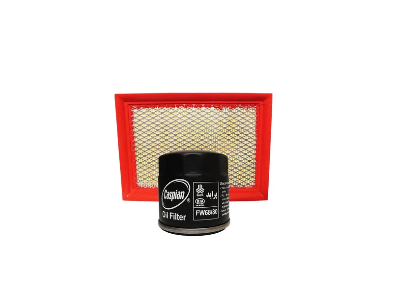 فیلتر هوای خودروی کاسپین مدل FC2199X به همراه فیلتر روغن 6880 مناسب برای پراید نسیم