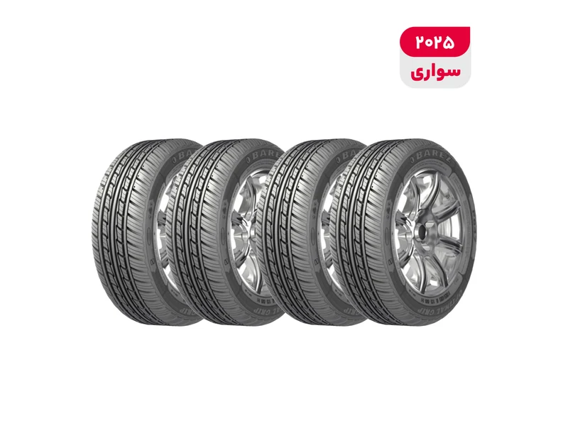 لاستیک خودرو بارز مدل P660 با کاربری سواری و سایز رینگ 13 اینچ، فاق 65 درصد پهنا و پهنای 165 میلیمتر، شاخص تحمل وزن 77 و شاخص سرعت T (حداکثر سرعت 190 کیلومتر بر ساعت)، ساخت ایران، 4 حلقه