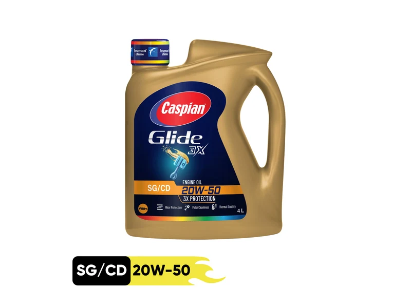 روغن موتور خودرو بنزینی کاسپین مدل 20W-50 SG حجم 4 لیتر